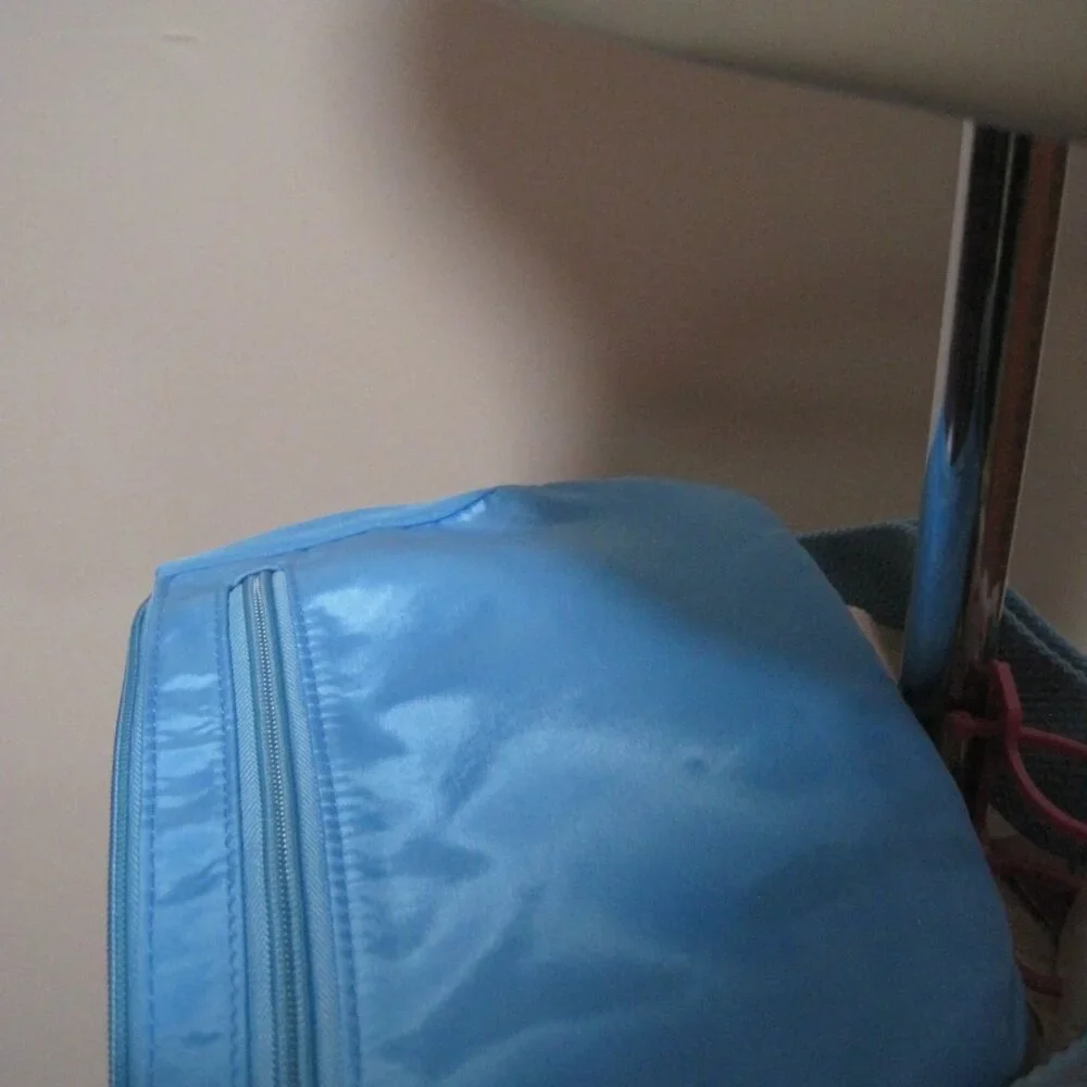 Target SO Colorblock Clip-Front Zipper Top & Back Pockets Fanny Pack Blue White
